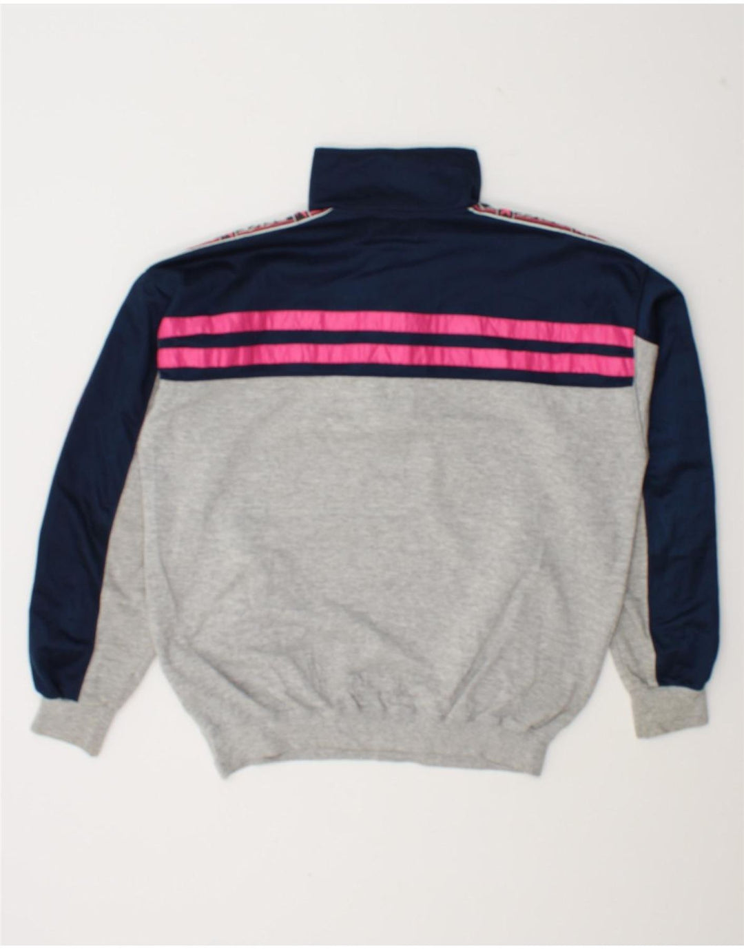 ASICS Herren-Sweatshirt mit grafischem Reißverschluss und Rundhalsausschnitt, Mittelgrau, Farbblock