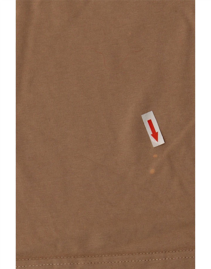 Nike Damen Crop T-Shirt Top UK 14 Mittelbeige Baumwolle