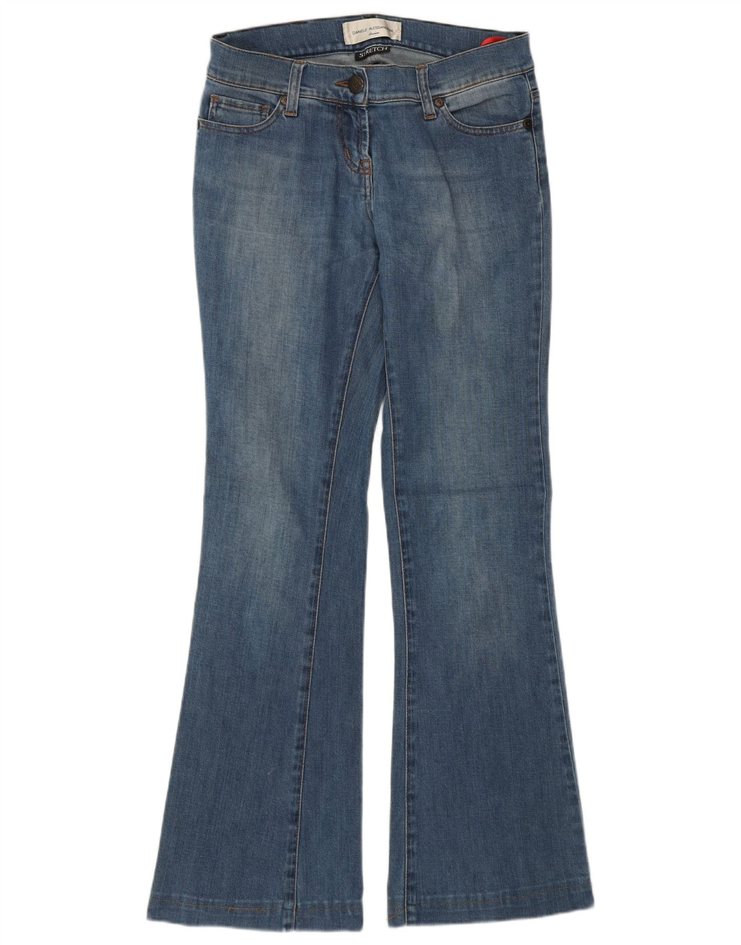 Daniele Alessandrini Damen Schlagjeans W29 L31 Blaue Baumwolle