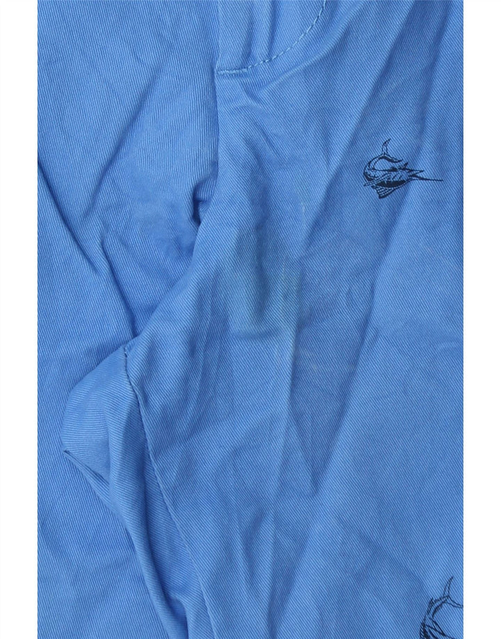 IZOD Herren Salt Water Chino Shorts W34 Große blau gepunktete Baumwolle