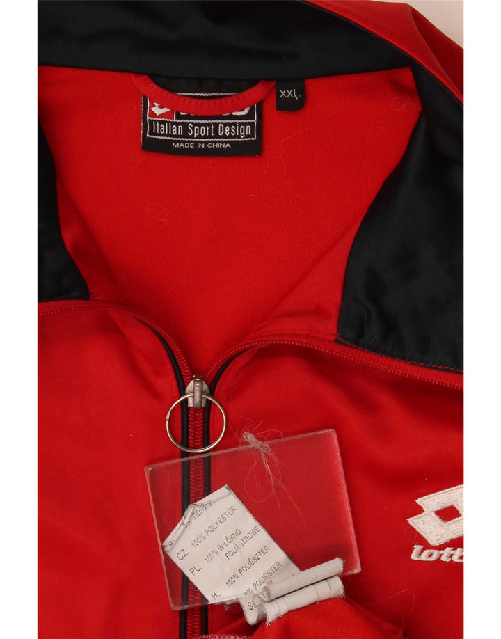 Lotto Herren-Trainingsanzug-Oberteil, Jacke, 2XL, Rot, Polyester