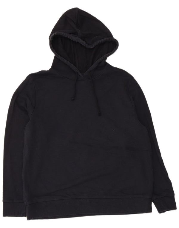 Marks & Spencer Damen Kapuzenpullover UK 14 Large Schwarz Baumwolle