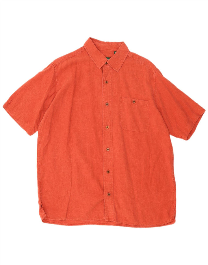ORVIS Herren Kurzarmhemd Mittelorange Hanf