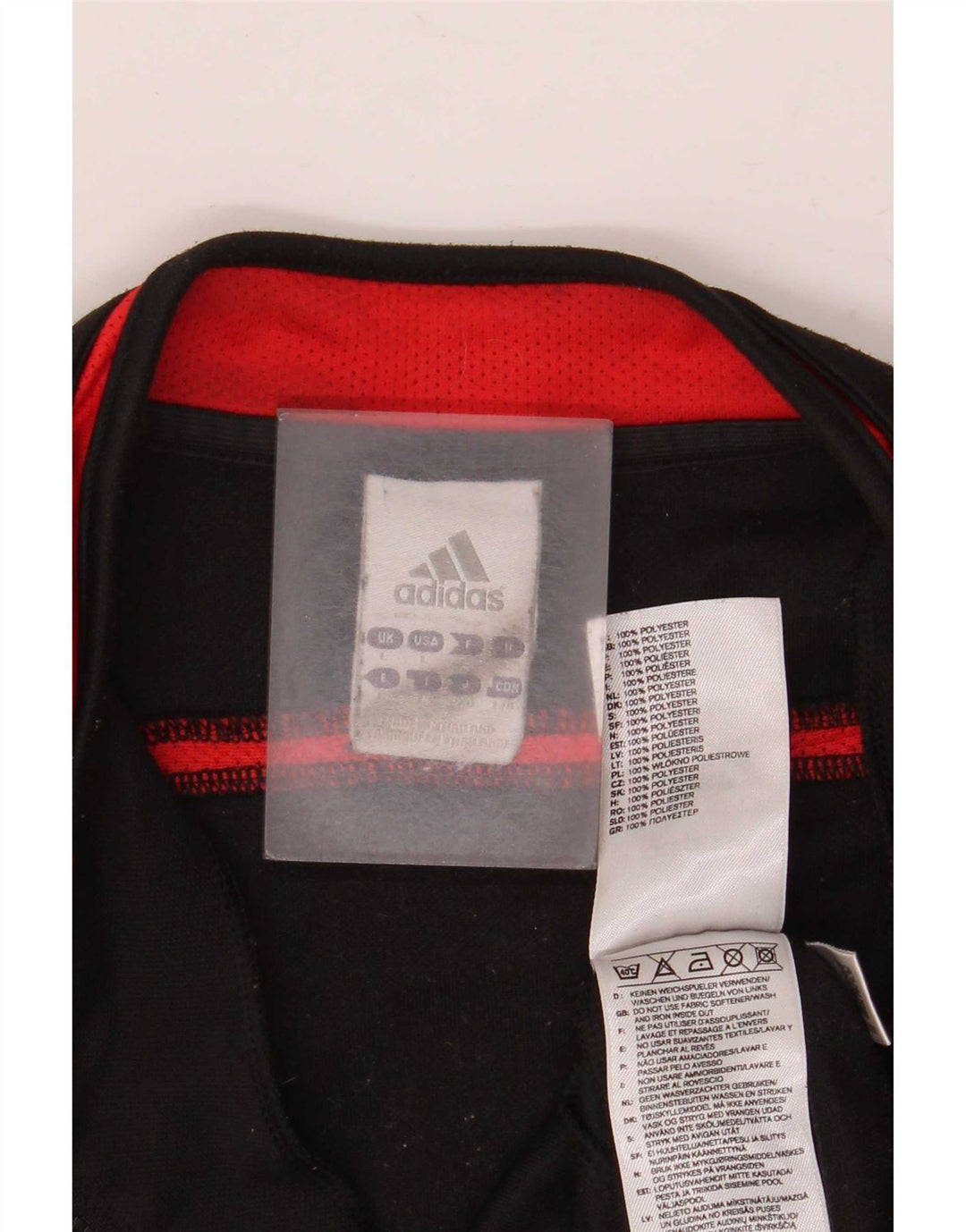Adidas Herren-Trainingsanzug-Oberteil mit Reißverschluss am Hals, groß, Schwarz, Farbblock