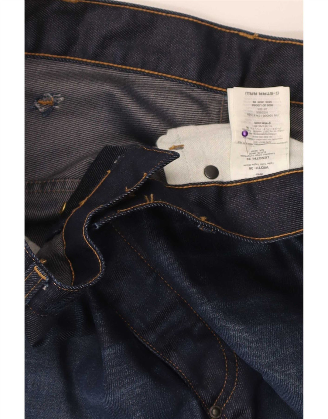 G-Star Herren Loose Jeans W36 L32 Marineblaue Baumwolle