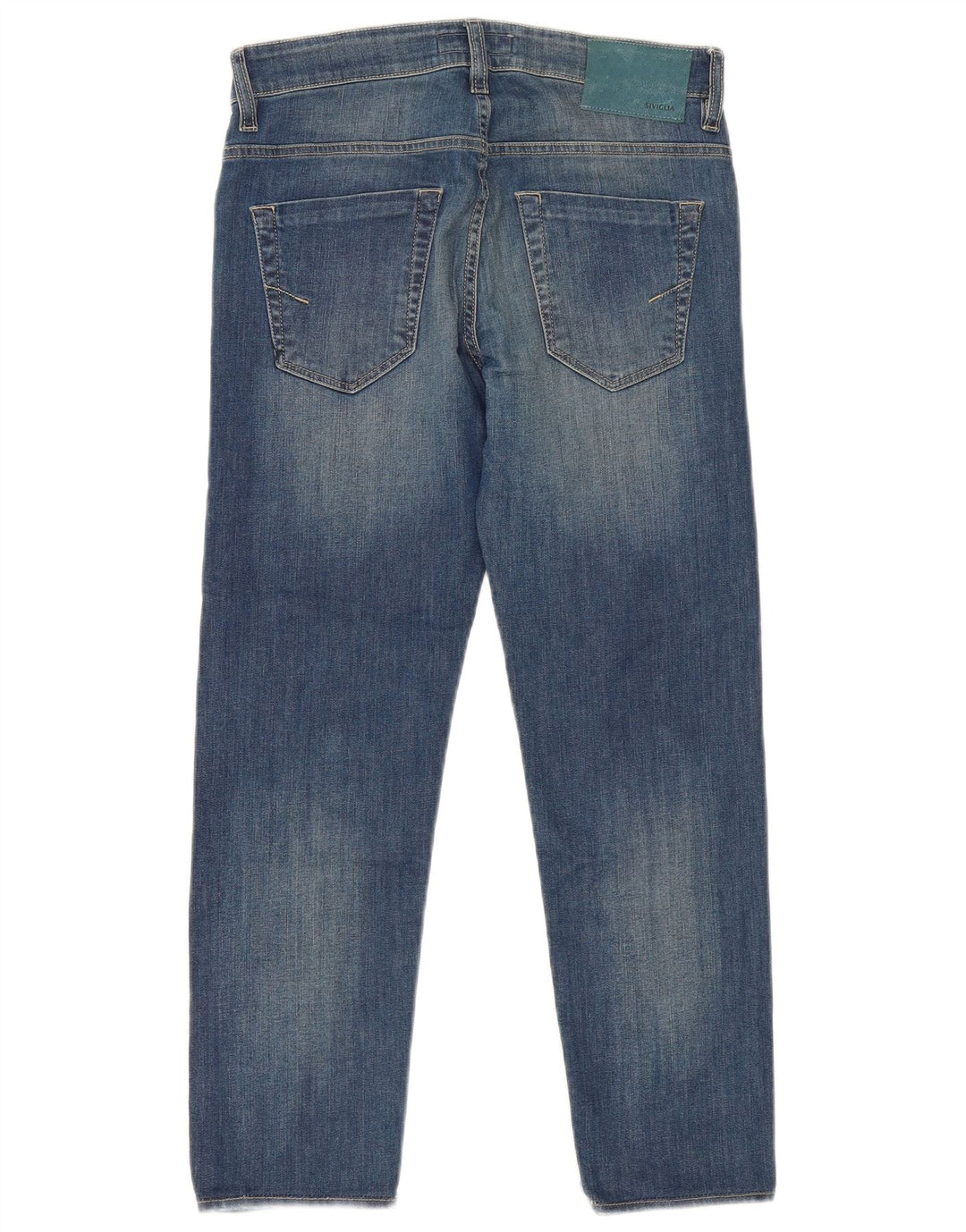 SIVIGLIA Kurz geschnittene Damenjeans W30 L26 Blaue Baumwolle