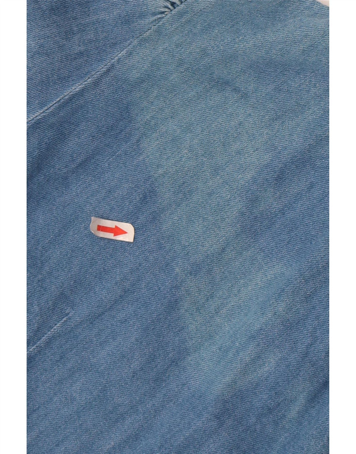 Zara Damen Langarm-Jeanskleid UK 12 Mittelblau