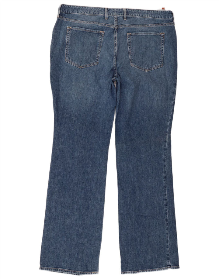 EDDIE BAUER Damen Curvy Bootcut Jeans US 16 2XL W36 L32 Blaue Baumwolle