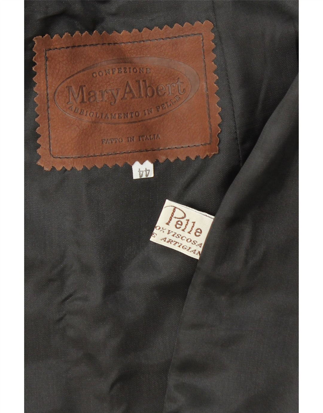 MARY ALBERT Damen Lederrock IT 44 Medium W28 Schwarzes Leder