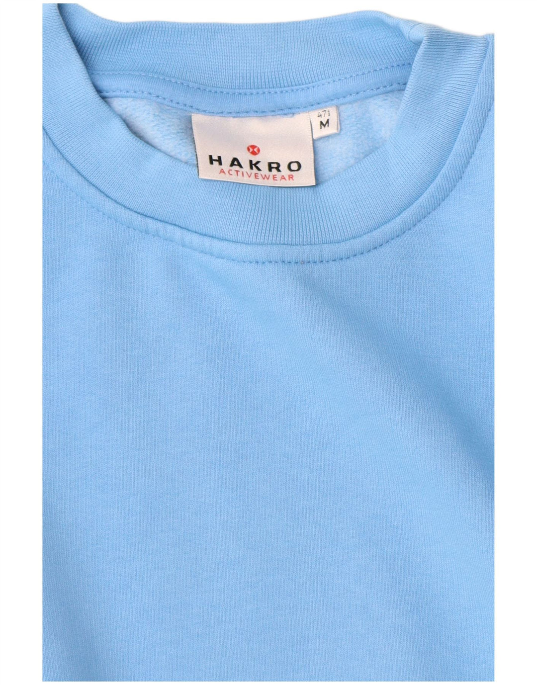 Hakro Herren-Sweatshirt-Pullover aus mittelblauer Baumwolle