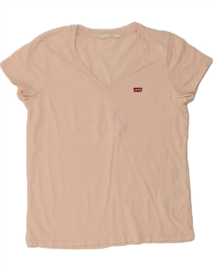 LEVI'S Womens T-Shirt Top UK 16 Large Pink Cotton Vintage Levi's and Second-Hand Levi's from Messina Hembry 
