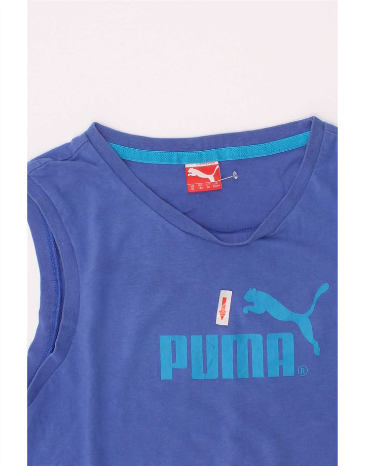 Puma Jungen Graphic Vest Top 13-14 Jahre Blau