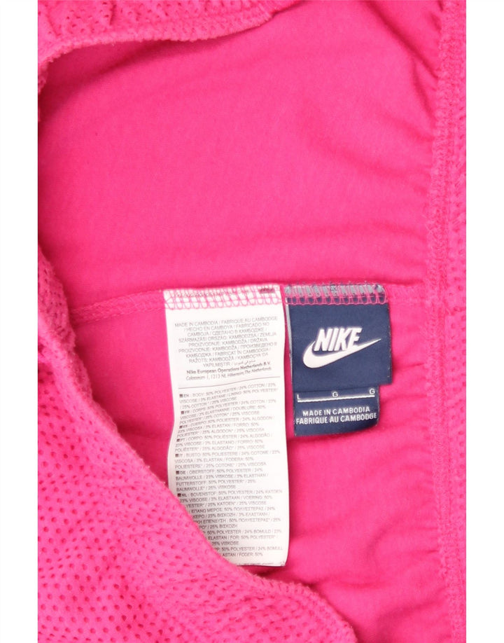 Nike Damen Sportshorts UK 14 Large Pink Colourblock Polyester