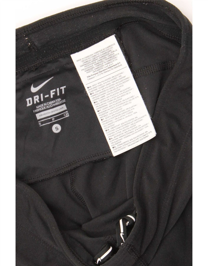 Nike Capri-Leggings für Damen, UK 8, Größe S, schwarz gepunktetes Polyester