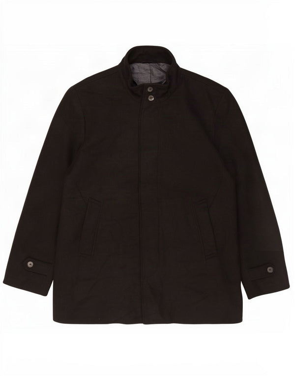 Marks & Spencer Herrenmantel UK 46 3XL Schwarz Polyester