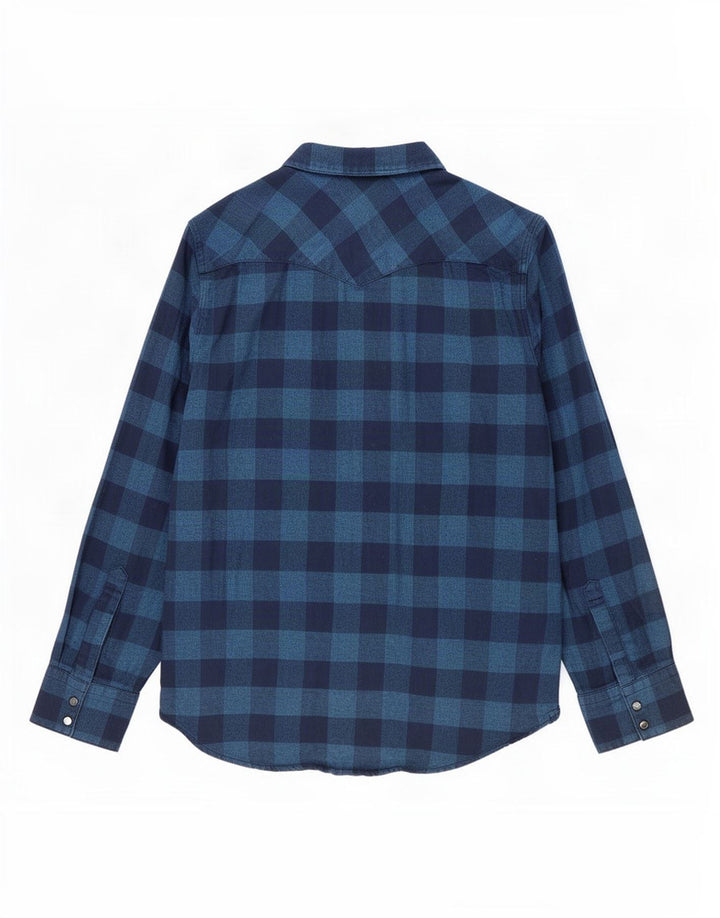 Levi's Herren-Western-Flanellhemd, mittelgroß, marineblau, kariert, Baumwolle