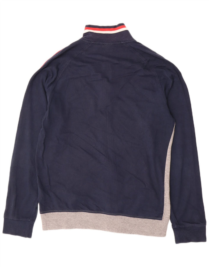 Diadora Herren-Retro-Trainingsanzug-Oberteil, Jacke, groß, Marineblau, Farbblock