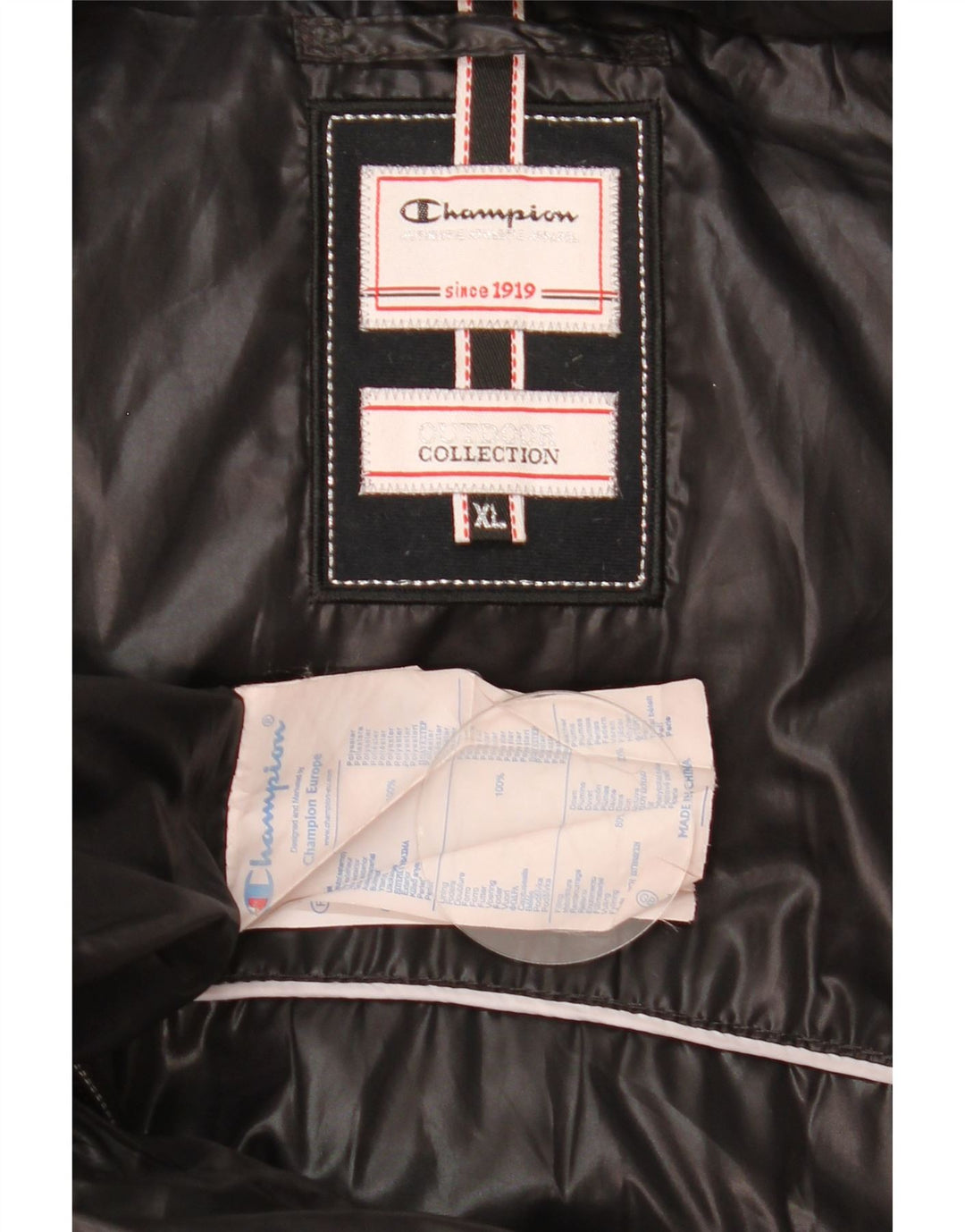 Champion Damen-Kapuzenmantel, gepolstert, UK 18, XL, Schwarz, Polyester