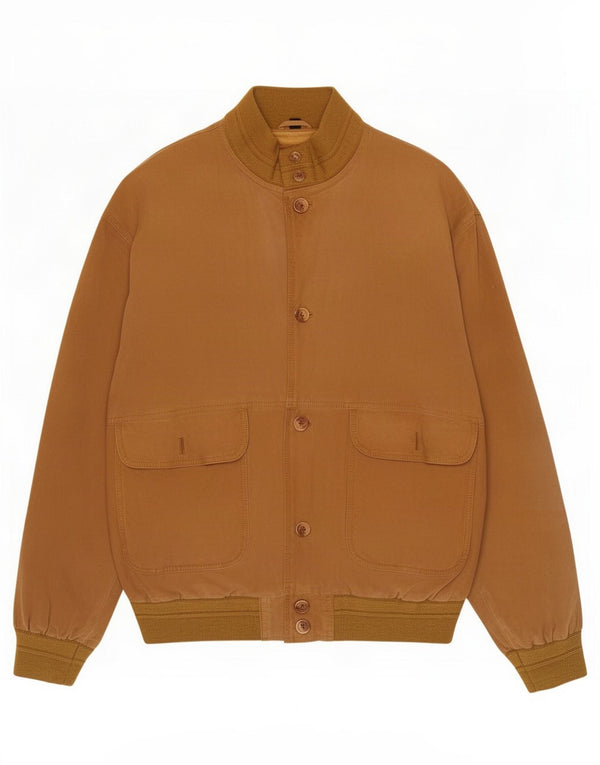Vintage Herren Wildleder Bomberjacke IT 54 2XL Beige