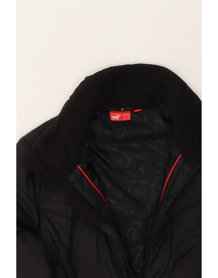 PUMA Womens Padded Jacket UK 14 Large  Black Polyester Vintage Puma and Second-Hand Puma from Messina Hembry 