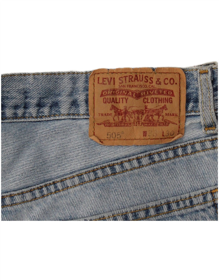 Levi's Damen 505 Jeansshorts mit hoher Taille und normaler Passform, W33, Mittelblau