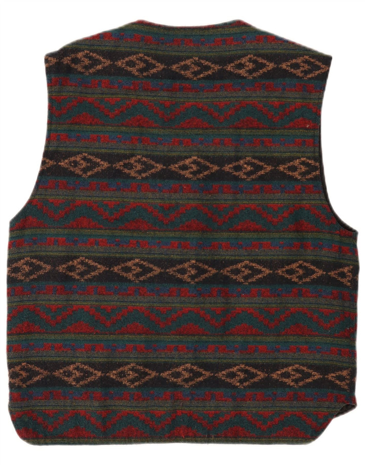 Vintage Herren Weste Medium Mehrfarbig Geometrisch