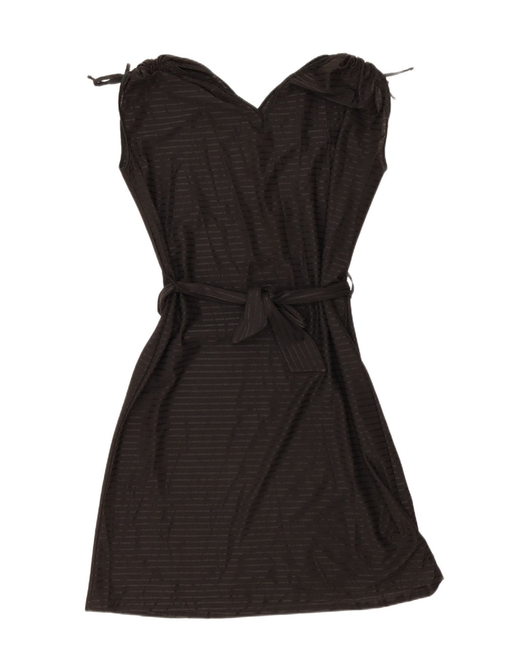 CAPRICCIO Womens Sleeveless A-Line Dress IT 46 Large Black Striped Vintage Capriccio and Second-Hand Capriccio from Messina Hembry 