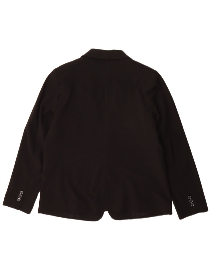 Marks & Spencer Damen-Blazer mit 1 Knopf, Gr. 14, Größe L, Schwarz, Polyester