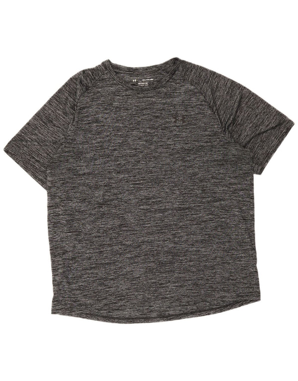 Under Armour Herren T-Shirt Top 2XL Grau geflecktes Polyester