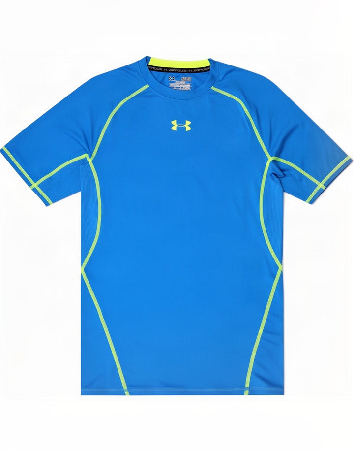 Under Armour Herren Heat Gear T-Shirt Top Mittelblaues Polyester