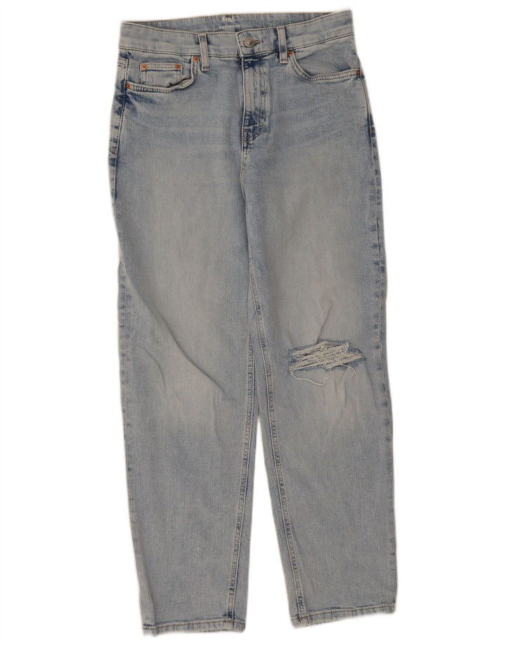 Marks & Spencer Damen Tapered Jeans UK 12 Medium W28 L27 Blau