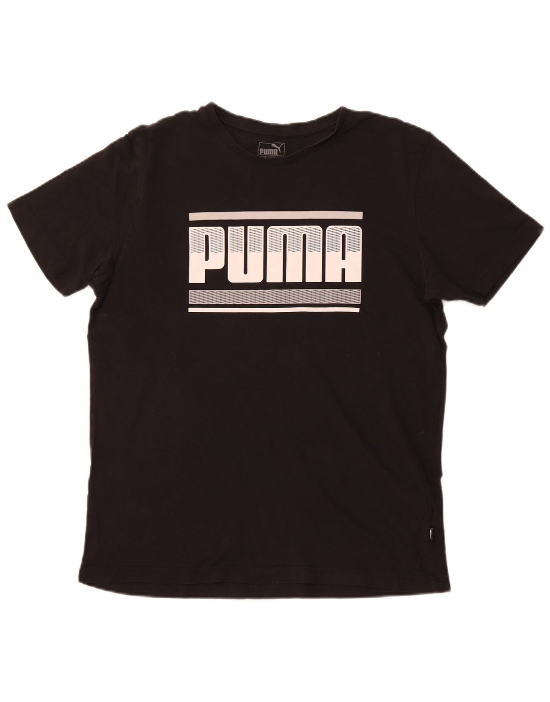 PUMA Herren Graphic T-Shirt Top Large Schwarz Baumwolle