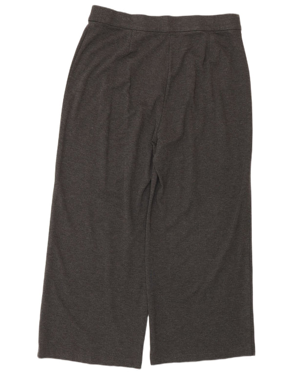 Marks & Spencer Damen-Hose mit weitem Bein, UK 18, XL, W34, L28, Grau, Polyester