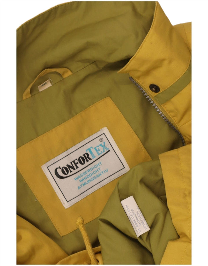 Vintage Damen Übergroßer Regenmantel EU 42 Großes gelbes Polyester