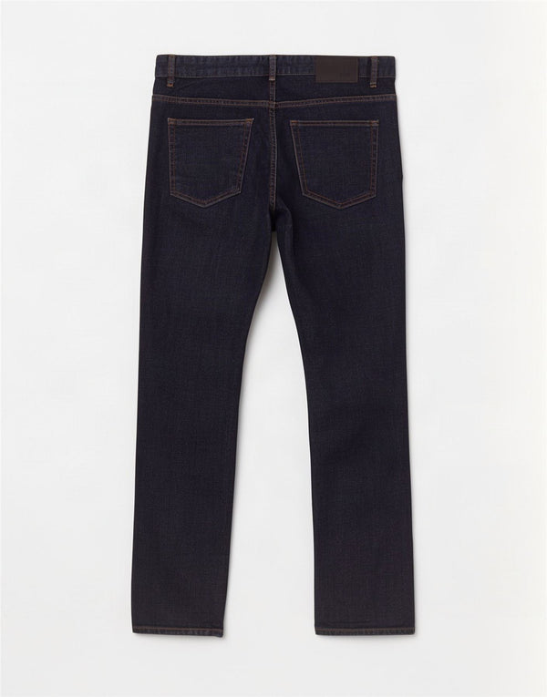 Hugo Boss Herren Stretch Straight Jeans W32 L30 Marineblau Baumwolle