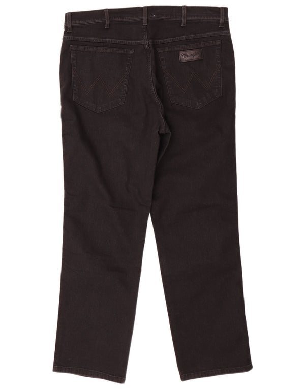 Wrangler Herren Texas Straight Jeans W40 L30 Schwarze Baumwolle