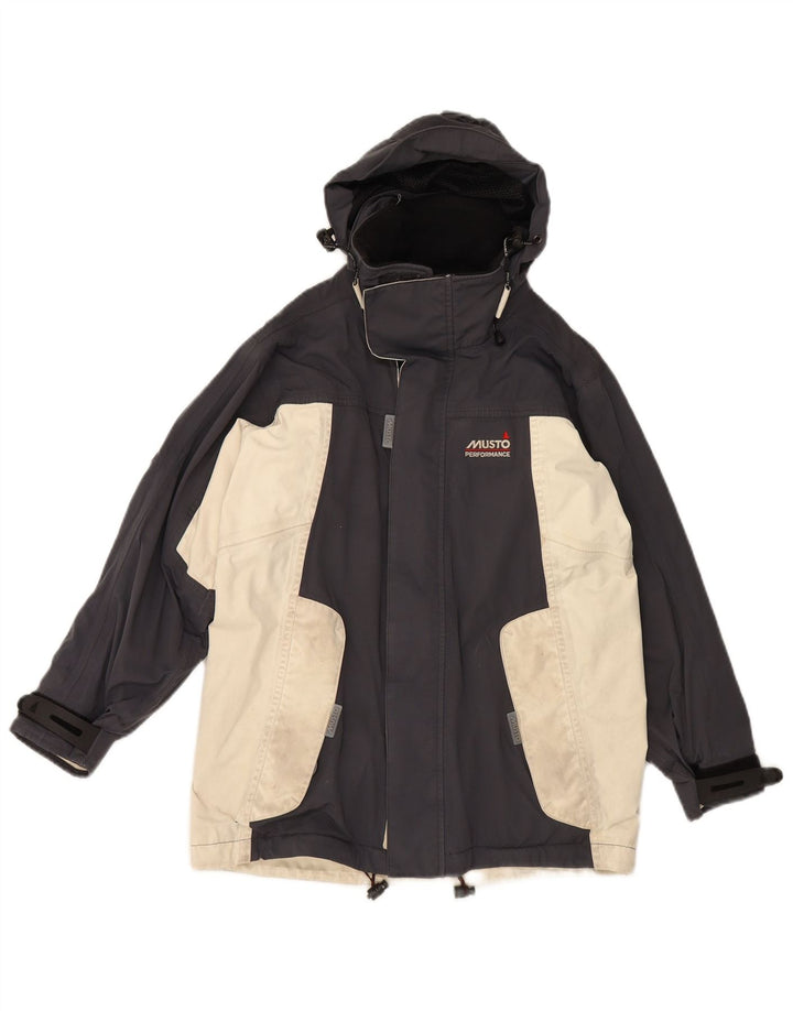 Musto wasserdichte Jacke mit Kapuze für Jungen, 9–10 Jahre, Schwarz, Farbblock