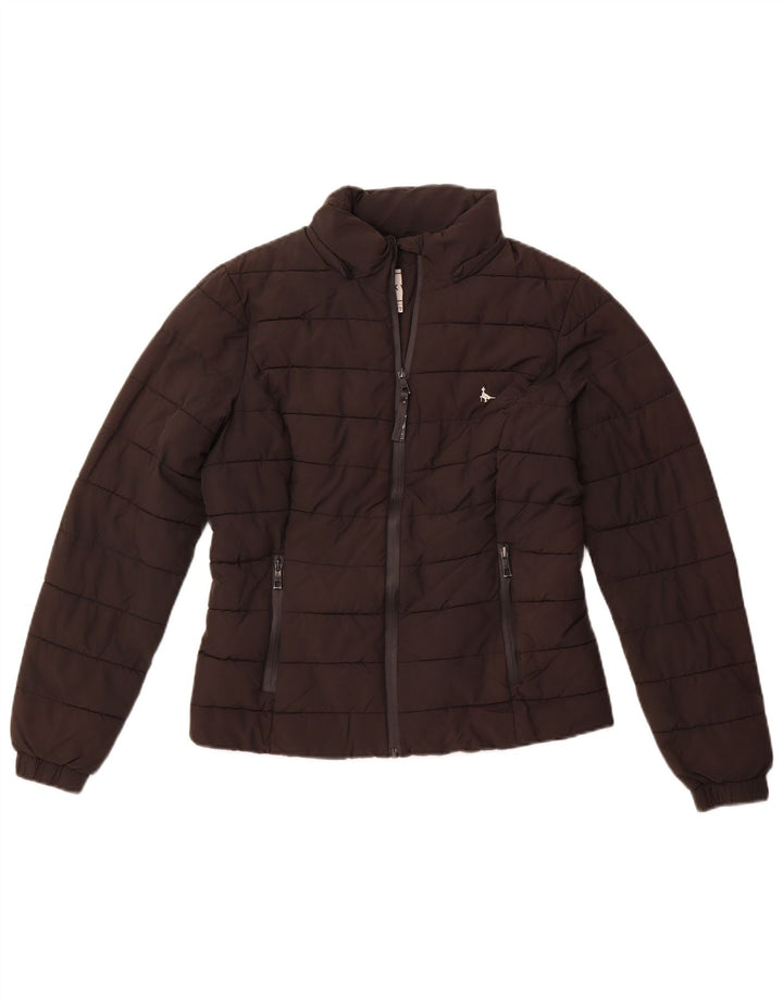 JACK WILLS Wattierte Damenjacke UK 10 Small Schwarz Polyester