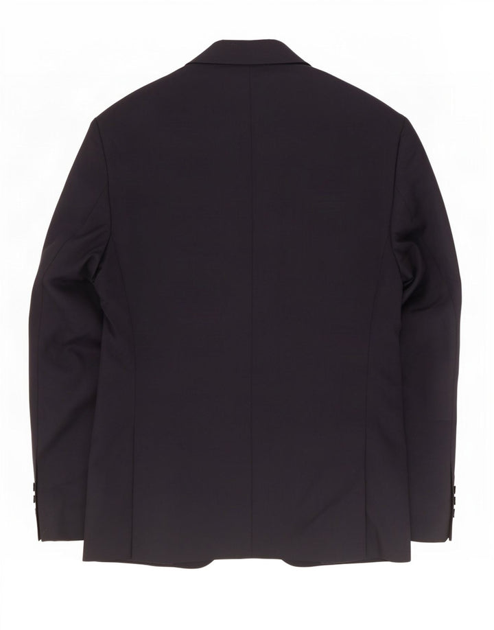 Zara Herren Sartorial 2-Knopf-Blazerjacke EU 50 Mittelmarineblaues Polyester