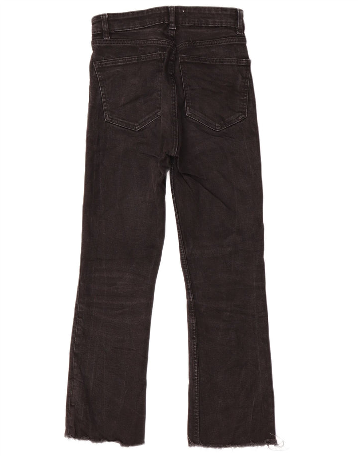 Zara Damen Bootcut Jeans EU 36 XS W26 L25 Schwarz