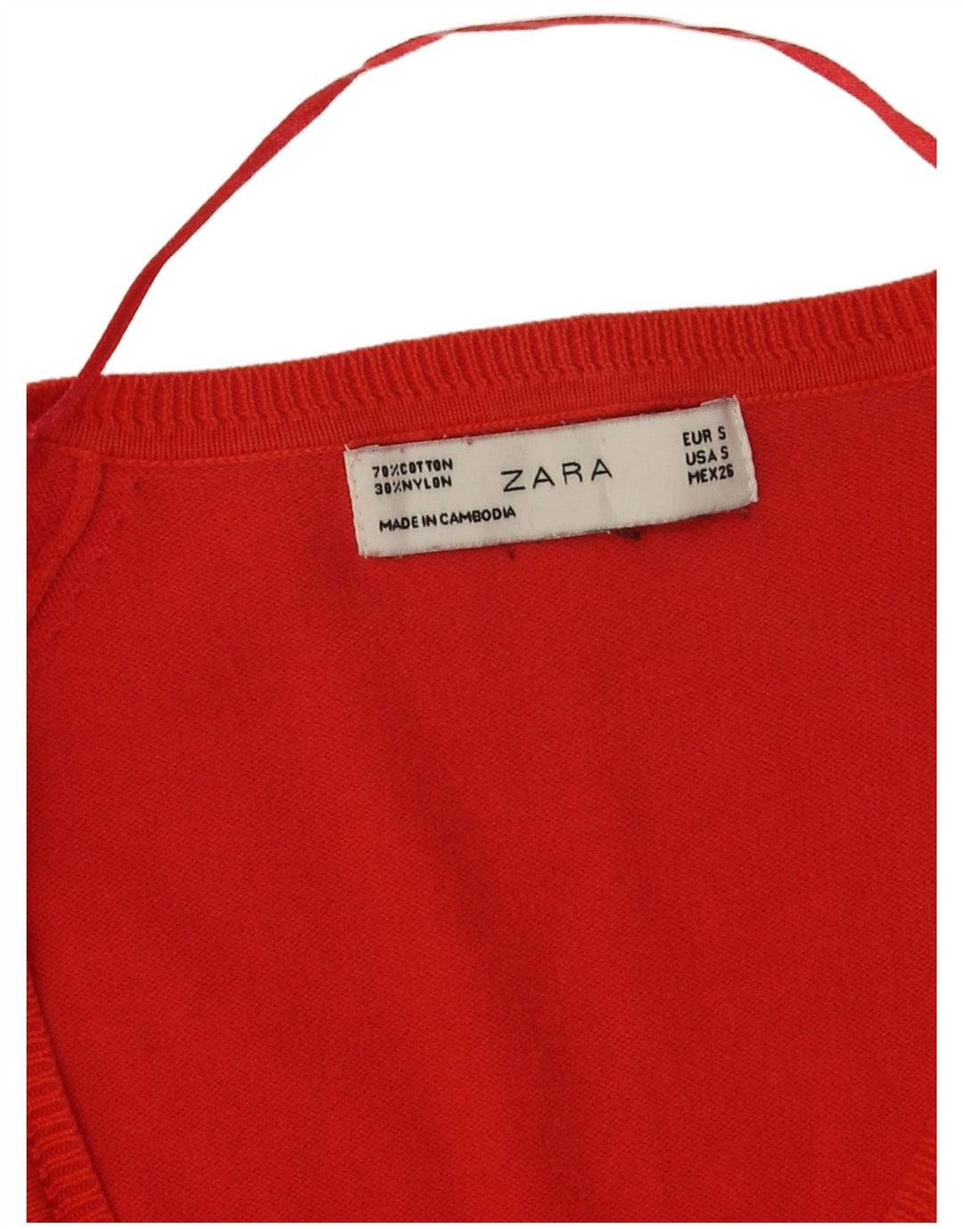 Zara Damen-Cardigan-Pullover UK 10 Small Rot