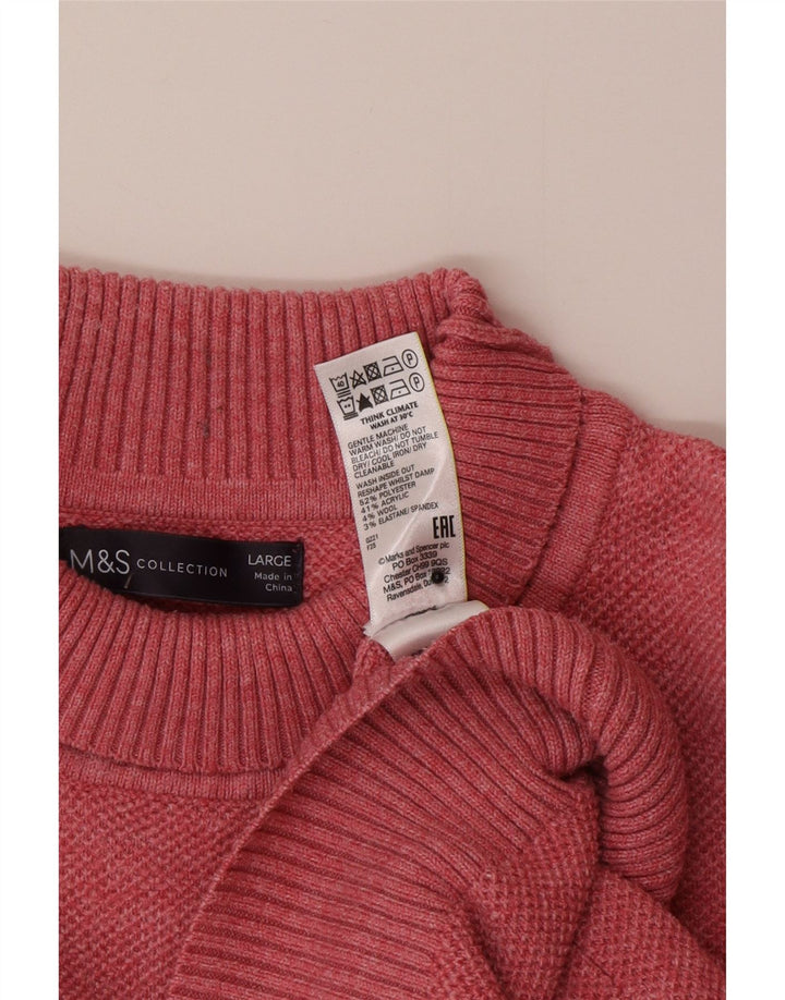 Marks & Spencer Damen-Pullover mit Rollkragen, übergroß, Gr. 16, Rosa