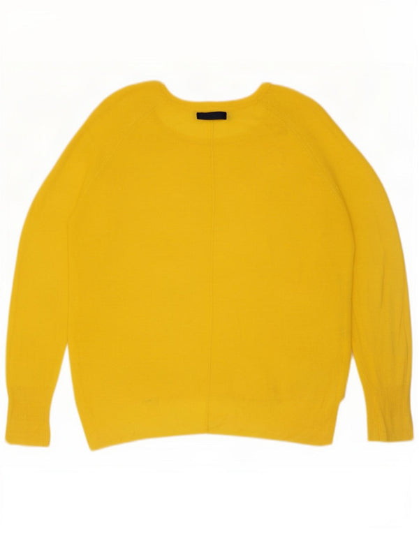 Zara Damen-Pullover mit U-Boot-Ausschnitt, UK 14, mittelgelbe Viskose