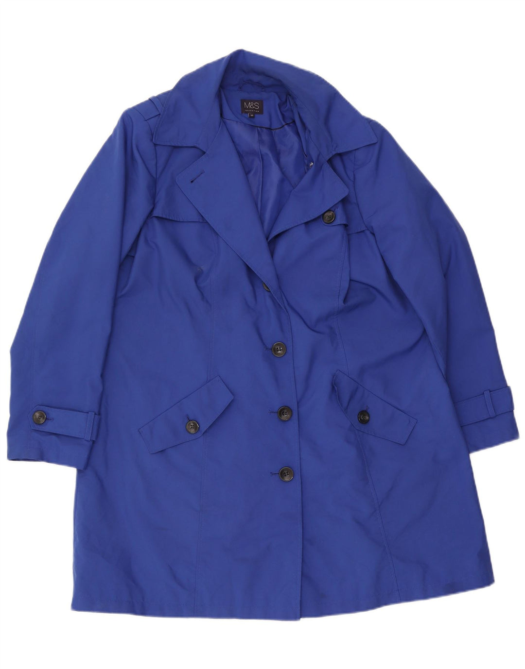 Marks & Spencer Damen Trenchcoat UK 20 2XL Blau Polyester