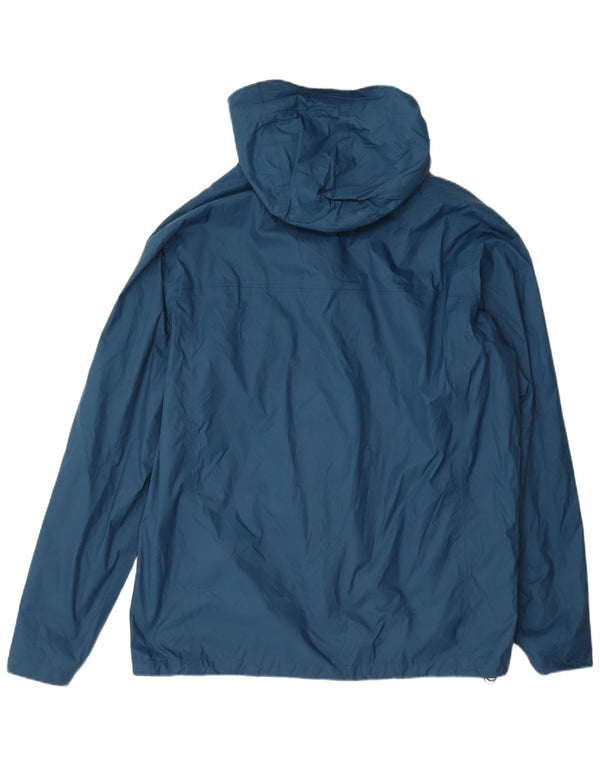 Columbia Herren Omni-Tech Kapuzen-Regenjacke UK 40 Large Blaues Nylon