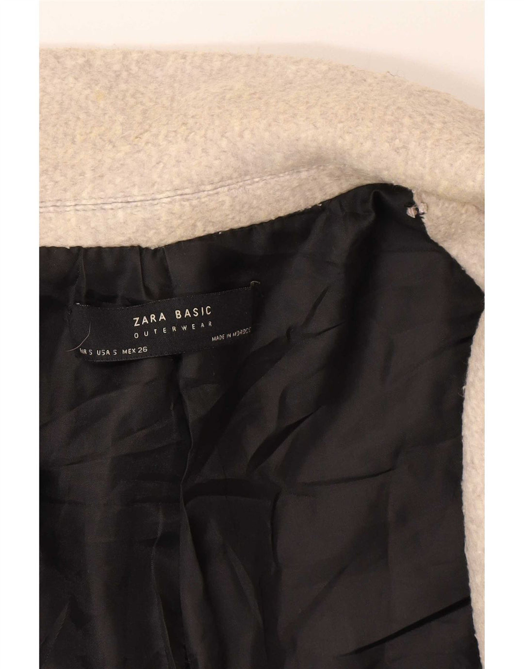 Zara Damen Pullover Mantel UK 10 Small Graue Baumwolle