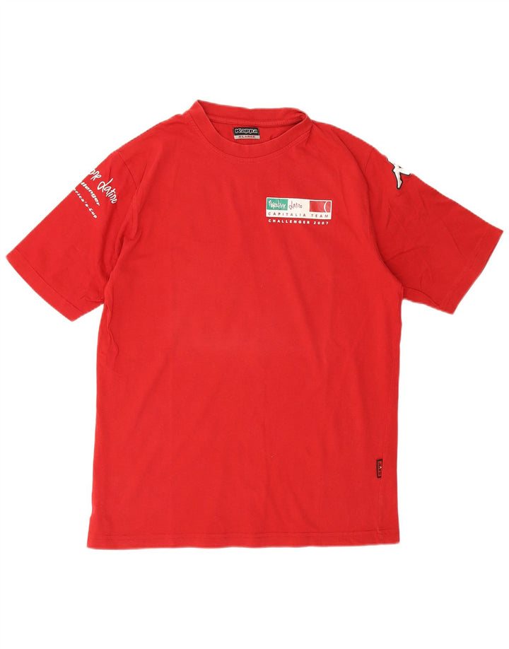 Kappa Herren Grafik T-Shirt Top XL Rot Baumwolle