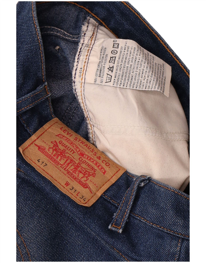 Levi's Herren 417 Straight Jeans W31 L28 Blaue Baumwolle