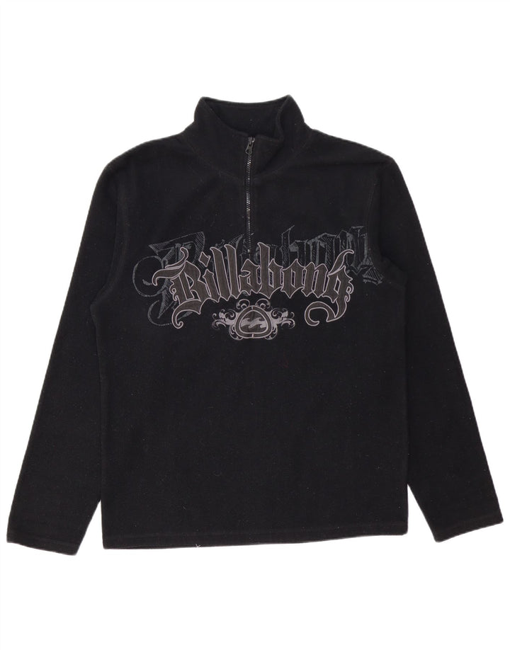 BILLABONG Herren-Fleecepullover mit grafischem Reißverschluss, Größe S, Schwarz, Polyester