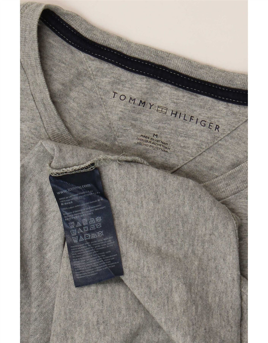 Tommy Hilfiger Herren T-Shirt Top mittelgraue Baumwolle